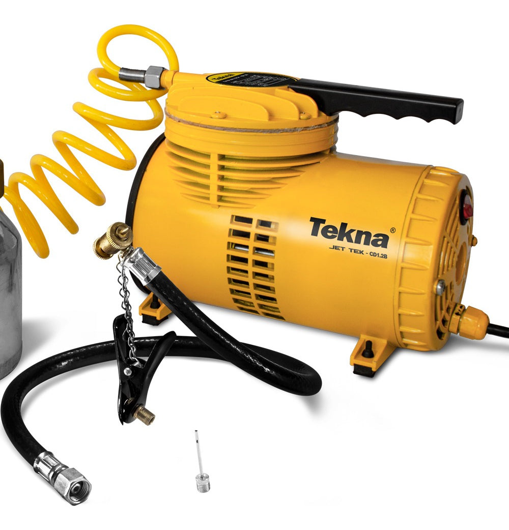 Compressor de ar elétrico portátil Tekna CD12151BK 0.25hp 110V/220V 60Hz amarelo