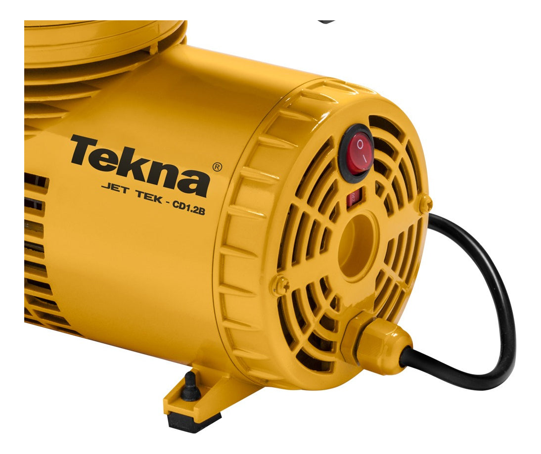 Compressor de ar elétrico portátil Tekna CD12151BK 0.25hp 110V/220V 60Hz amarelo