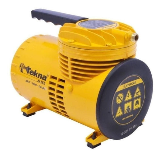 Compressor de ar elétrico portátil Tekna CD12151BK 0.25hp 110V/220V 60Hz amarelo