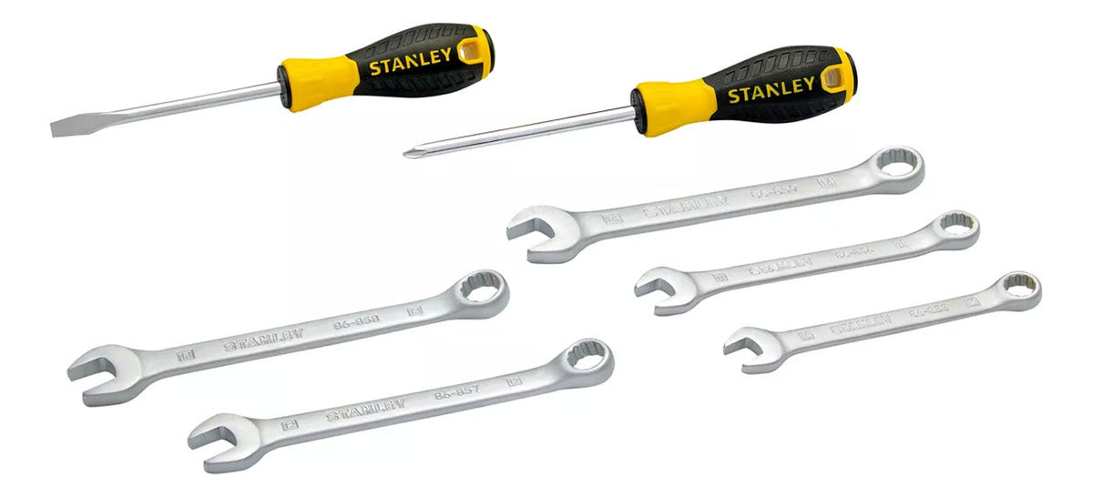 Kit 21 Ferramenta Chave Catraca Soquete Profissional Stanley