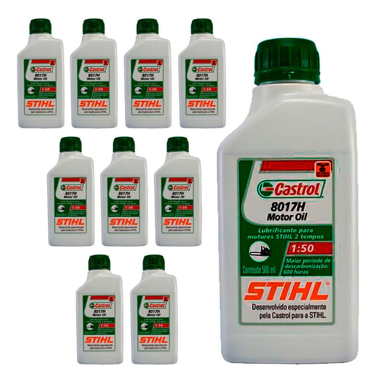 Óleo Castrol Stihl 8017 2 Tempos 500 Ml 10 Unidades