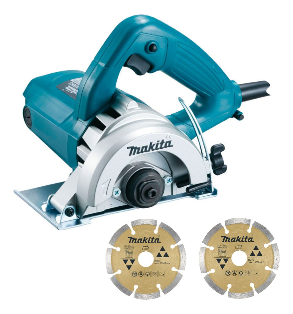 Serra Mármore 4.3/8 Pol 1.300w + 3 Discos 4100nh3zx2 Makita 110v