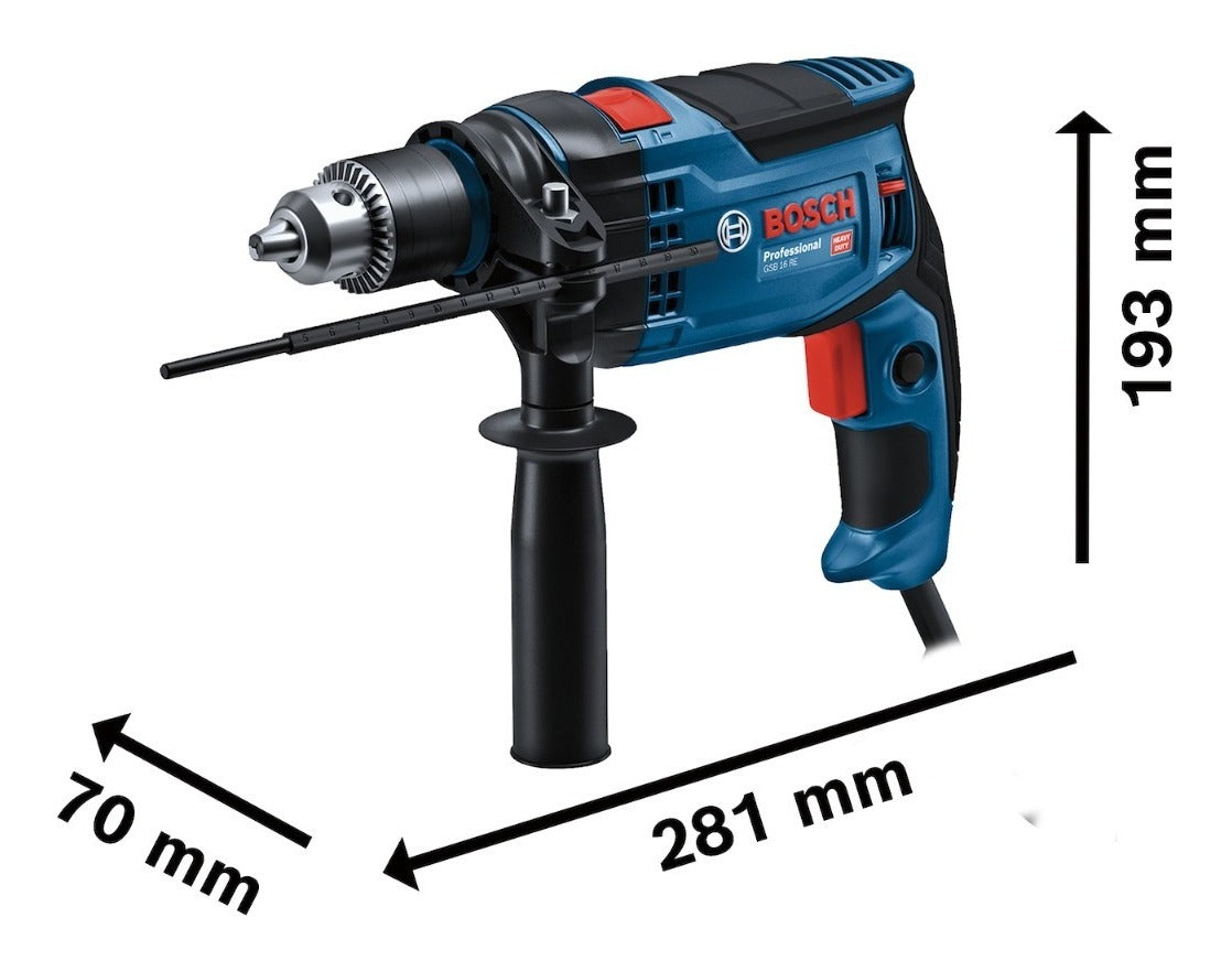 Furadeira De Impacto Bosch Professional GSB 16 Re 850w Em maleta de transporte 110V