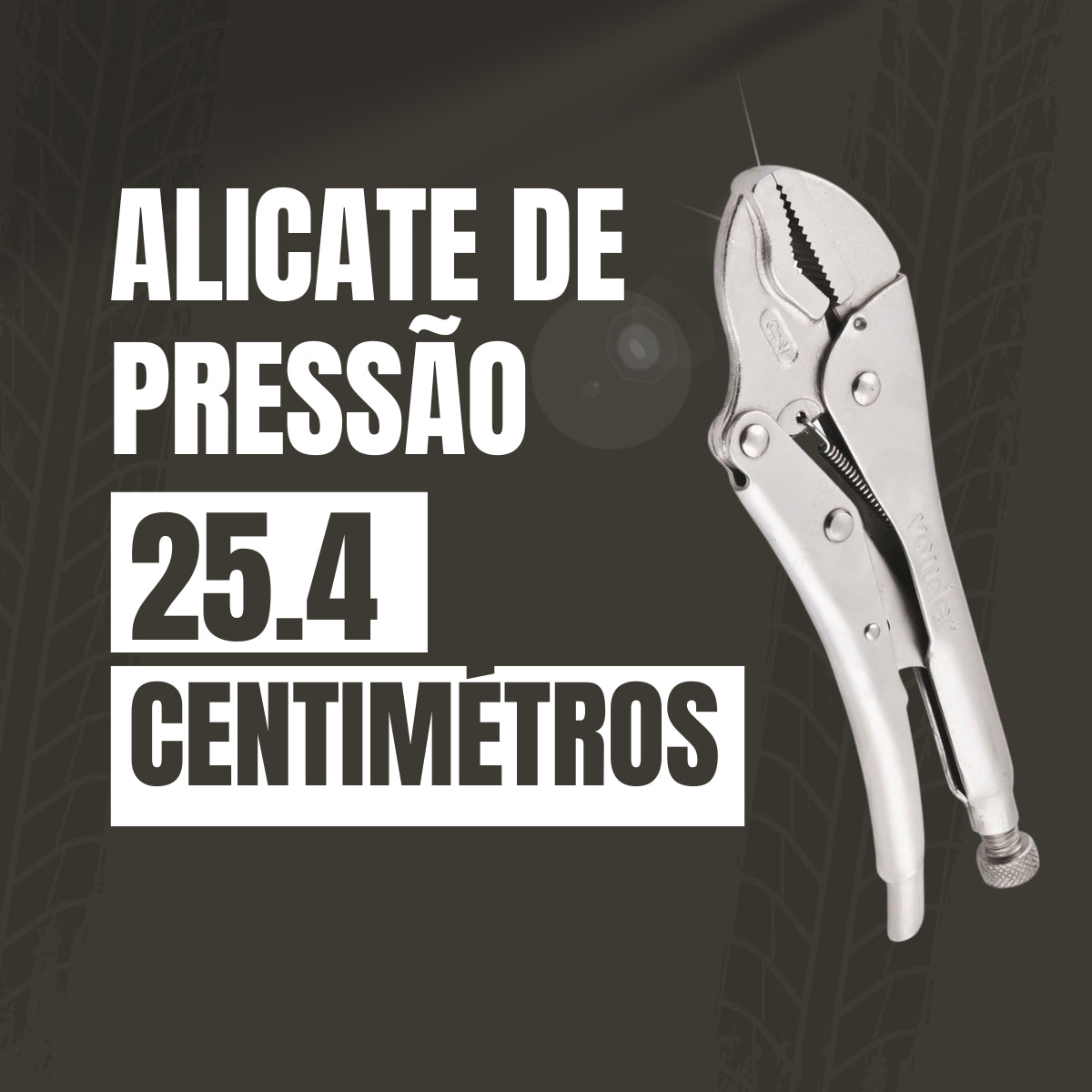 Alicate De Pressão 10 Pol Mordente Reto Crv Plus Vonder 25cm Aço Cromo Vanadio