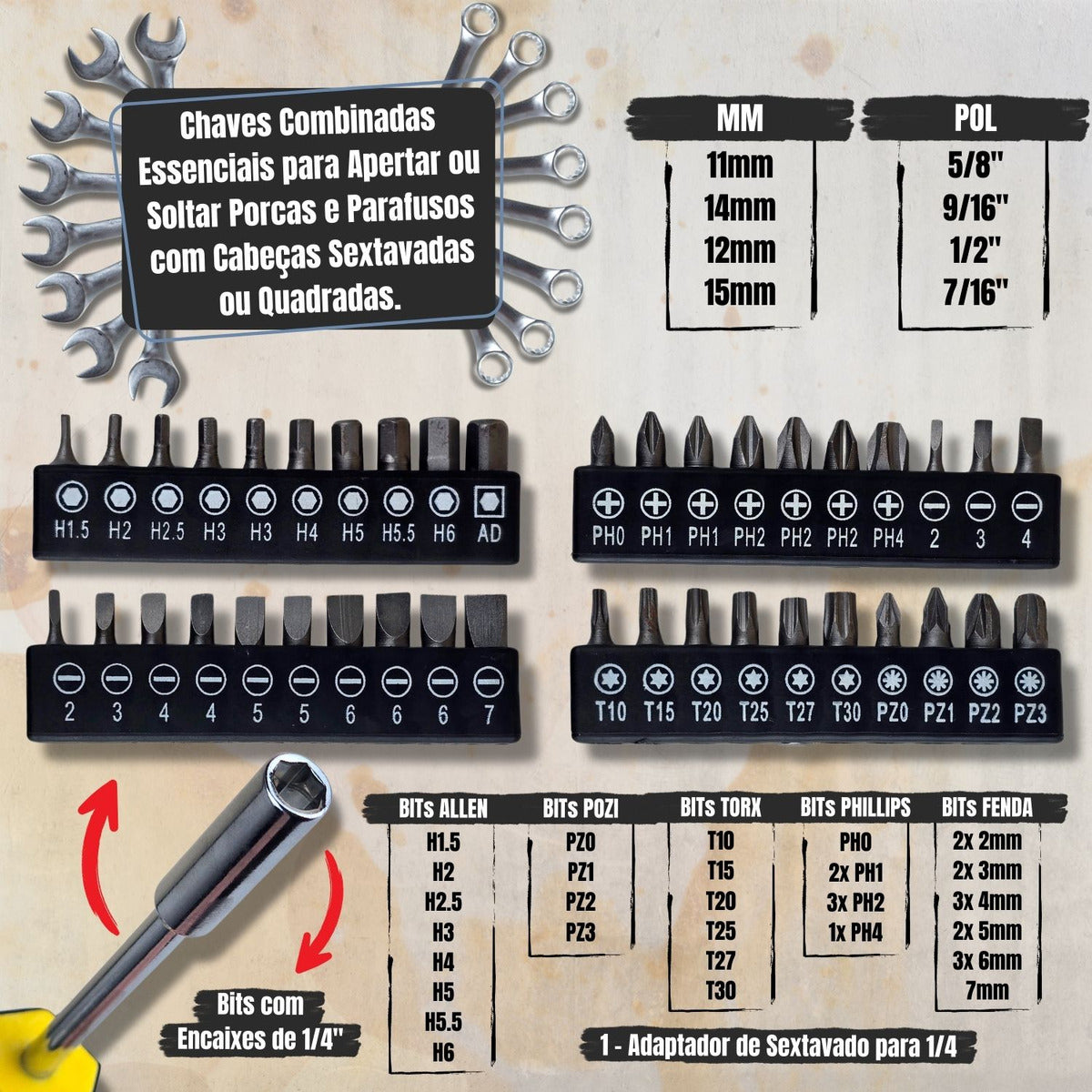 Kit Caixa Ferramentas Maleta Dobrável Jogo Conjunto 113 Peça