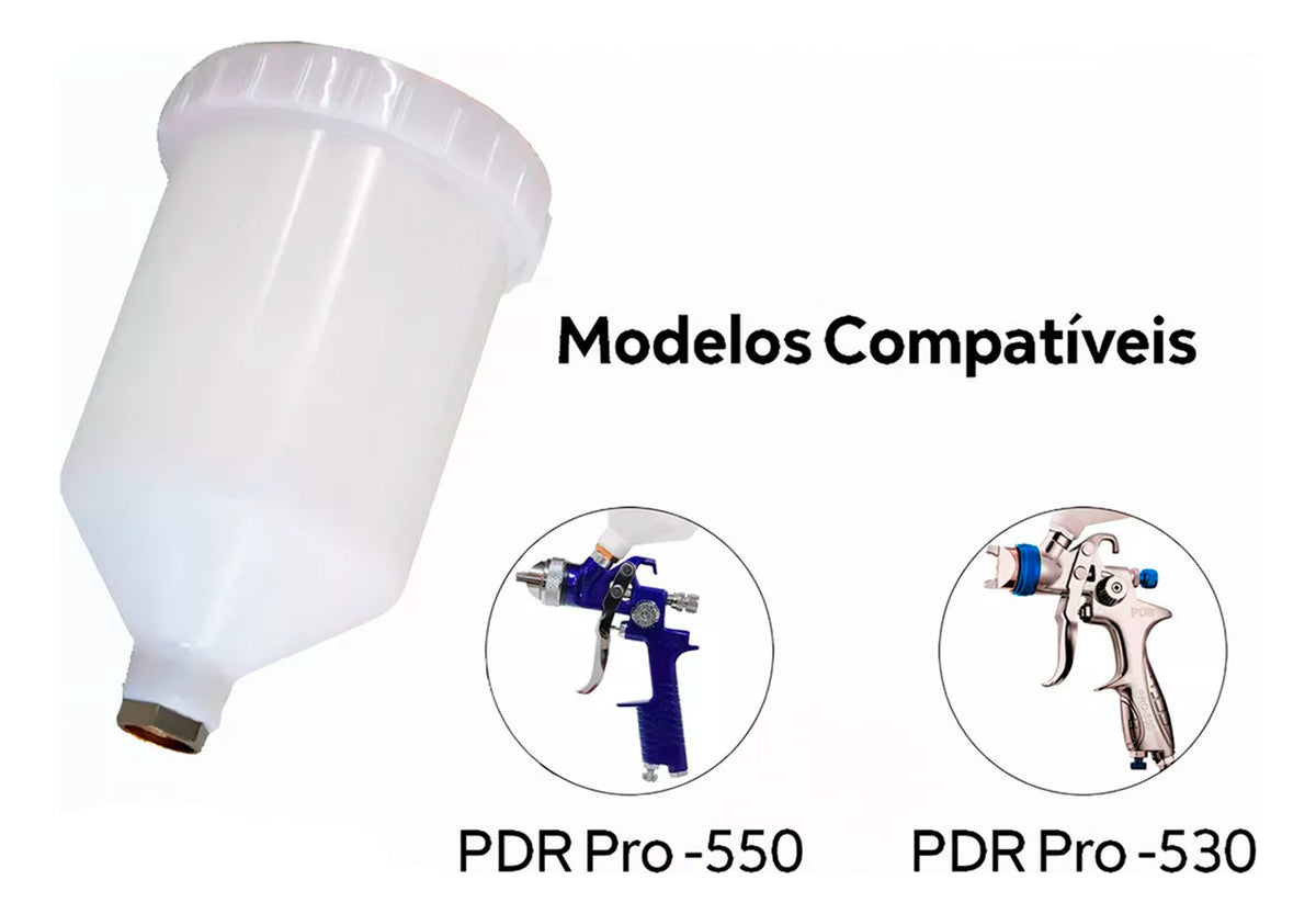 Copo Caneca Para Pistola De Pintura Pdr 600ml Pro-550