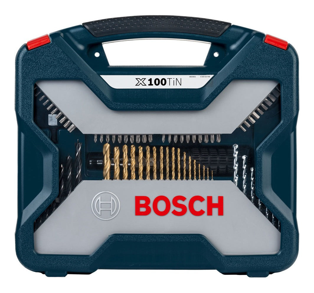 Estojo Kit Jogo Ferramentas Bosch 100 Peças X-line X100tin