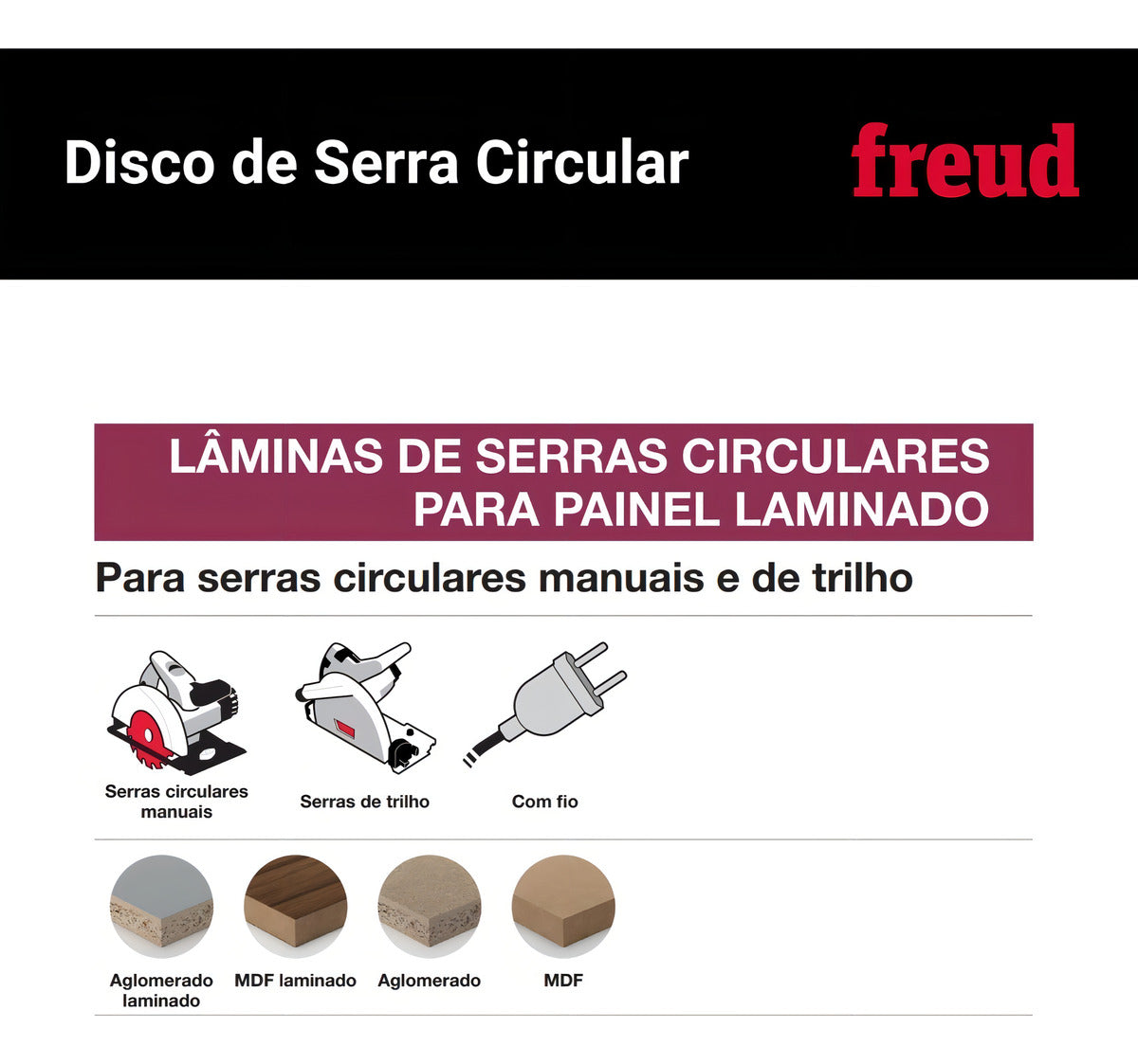 Disco De Serra 185mm Para Mdf Revestido 60 Dentes Freud