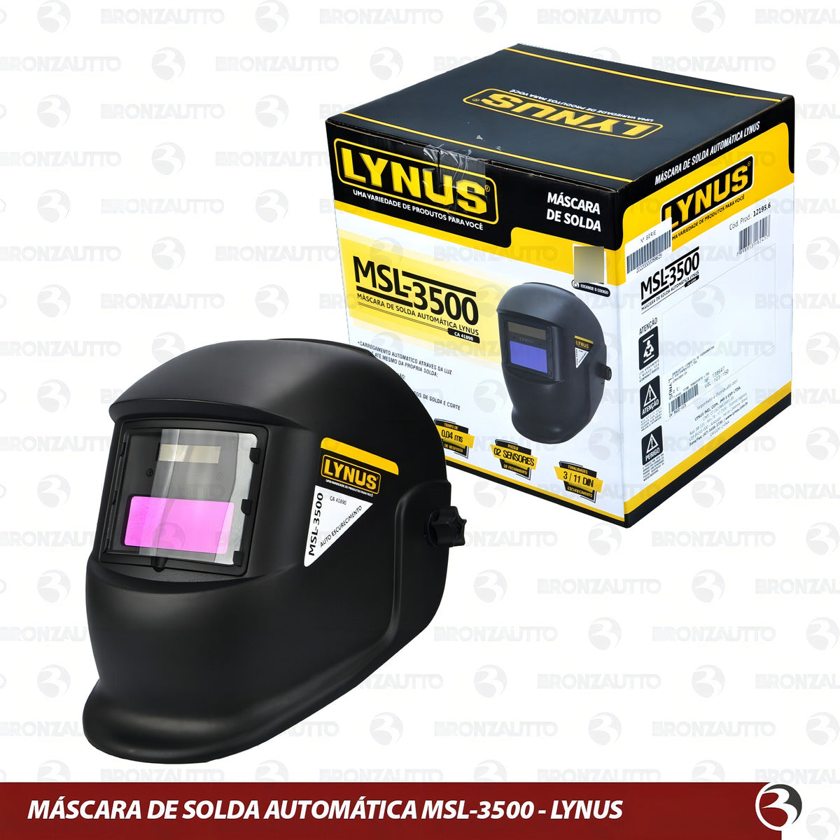 Máscara De Solda Automática Tonalidade 11 Msl-3500 Lynus