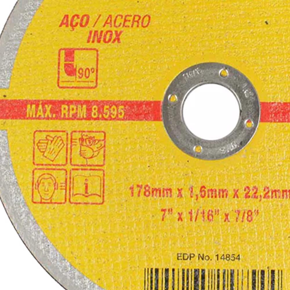 Disco De Corte 7 Pol. 24 Unidades Aço Inox Starrett