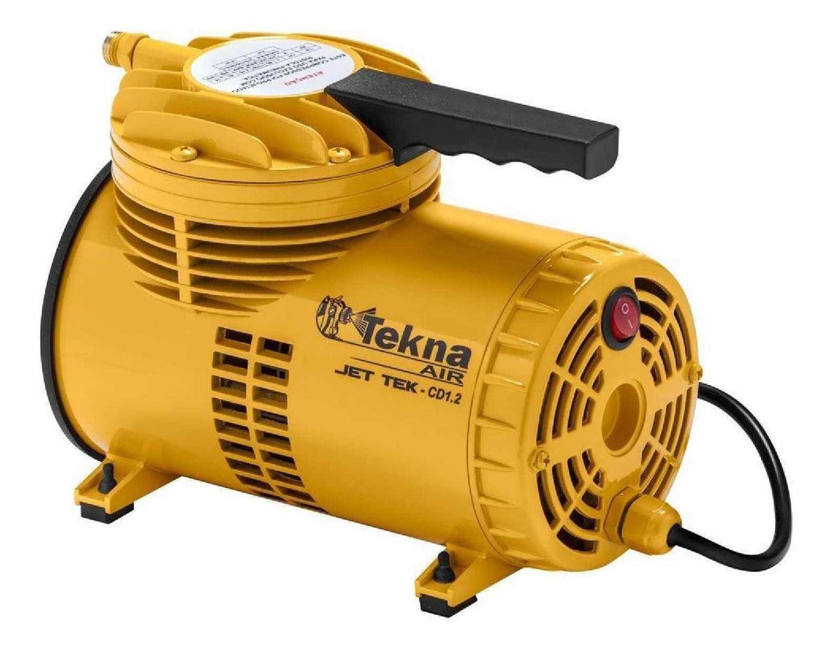 Compressor de ar elétrico portátil Tekna CD12151BK 0.25hp 110V/220V 60Hz amarelo