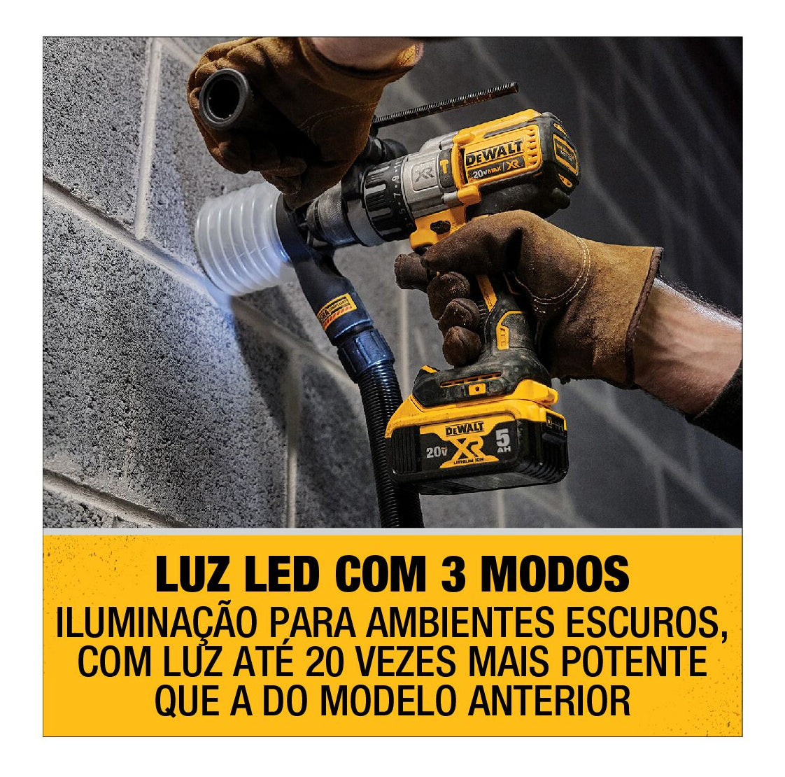 Furadeira e Parafusadeira de Impacto Dewalt Modelo DCD996B Ferramenta à Bateria 20V