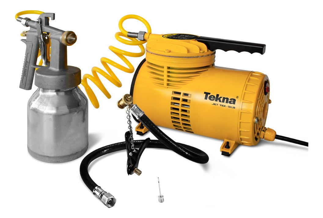 Compressor de ar elétrico portátil Tekna CD12151BK 0.25hp 110V/220V 60Hz amarelo