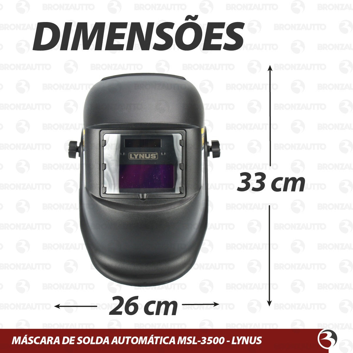 Máscara De Solda Automática Tonalidade 11 Msl-3500 Lynus