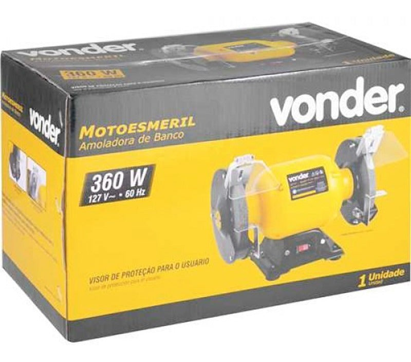 Moto Esmeril De Bancada 6 Pol 360w Com 2 Rebolos Vonder 220V