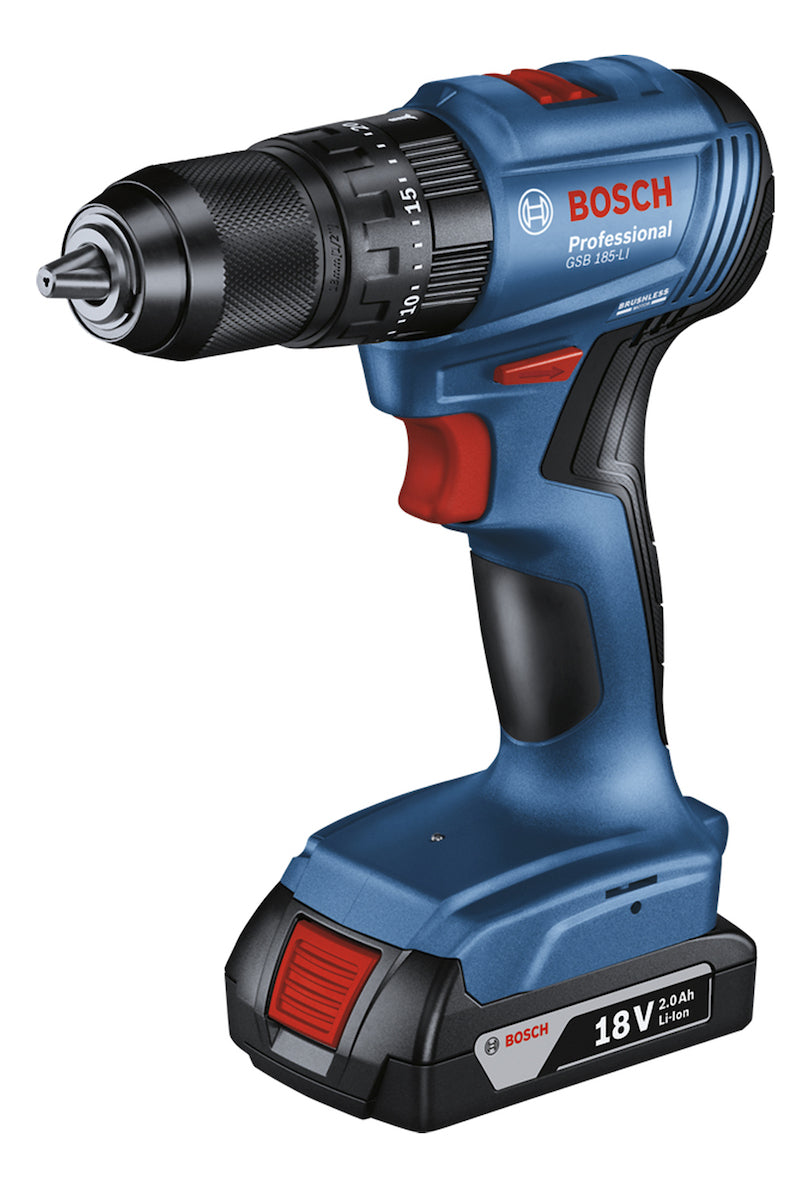 Furadeira Parafusadeira Impacto 18v Brushless Gsb 185 Bosch Cor Azul Bivolt