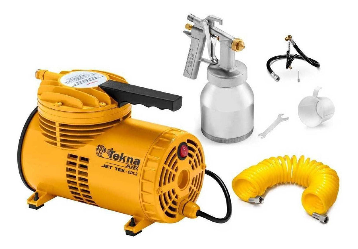 Compressor de ar elétrico portátil Tekna CD12151BK 0.25hp 110V/220V 60Hz amarelo