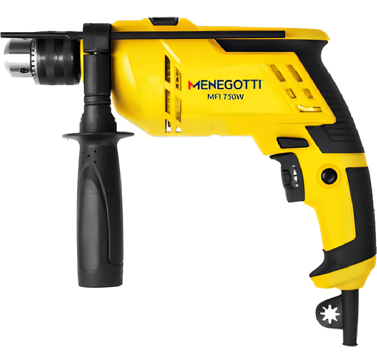 Furadeira Impacto 1/2 Pol 750w Menegotti Com Kit Brocas Cor Amarelo Frequência 60hz 220v