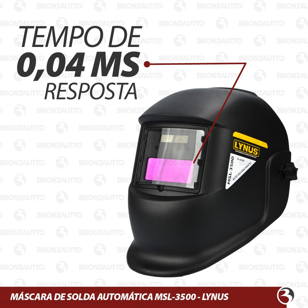 Máscara De Solda Automática Tonalidade 11 Msl-3500 Lynus